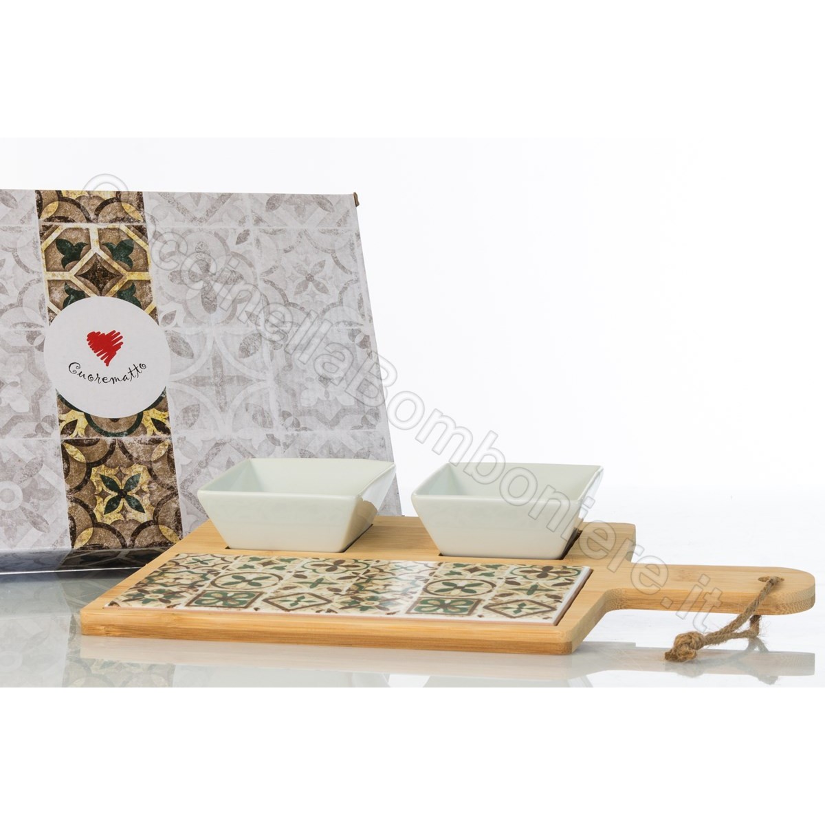 Set taglieri Amalfi  Bomboniere solidali Cuorematto D6204